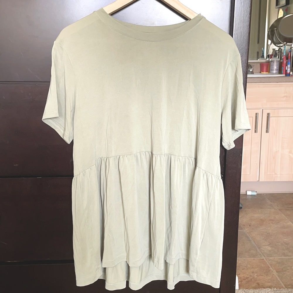Sage green peplum top